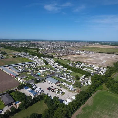 Aerial view of the property